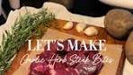 Garlic Herb Steak Bites 👩🏻‍🍳🥩🥔🧈 Ingredients: 500g Beef ...