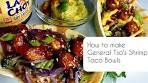 General Tso shrimp Taco Bowls