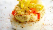 Giardiniera Deviled Eggs