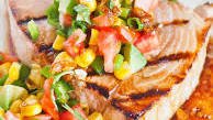 Ginger Garlic Swordfish Recipe with Mango Salsa