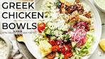 GREEK CHICKEN BOWLS WITH CREAMY AVOCADO ...