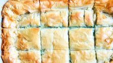 Greek Spinach and Feta Pie with filo pastry (Spanakopita)