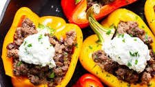 Greek Stuffed Peppers {Paleo, Whole30, Keto}