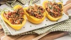 Greek Stuffed Peppers: Spinach and Feta