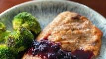 Grilled Arctic Char with Blueberry Ginger Compote