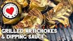 Grilled Artichokes Recipe With Garlic Aioli Dipping Sauce ...