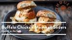 Grilled Buffalo Chicken Meatball Sliders