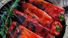 Grilled Peppers with Feta