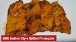 Grilled Pineapple Recipe | Roasted Pineapple on Tawa | BBQ ...