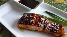 Grilled salmon with Jack Daniel's sauce