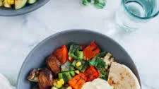 Grilled Vegetable Hummus Bowls