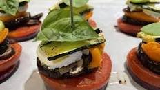 Grilled Vegetable Stack With Lemon Hummus Recipe