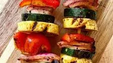 Grilled Veggie Skewers with Balsamic Glaze