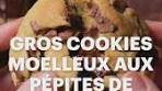 Gros cookies moelleux aux pépites de chocolat