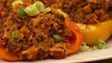 Ground Beef (Keema) Stuffed Peppers