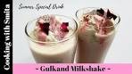 Gulkand Milkshake | Rose Petals Shake Recipe by Cooking ...