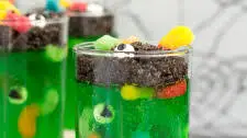 Halloween Jello Worm Cups
