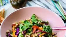 Haricot beans salad with yacon and sweet marmande tomatoes