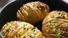 Hasselback Potatoes in Air fryer with Garlic & Butter