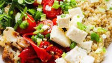 Healthy Quinoa Salad With Feta & Roasted Veg