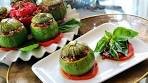 Healthy Roasted 8-Ball Vegetarian Stuffed Squash Zucchini ...