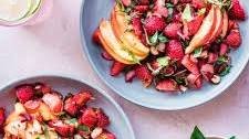 Healthy Vegan Strawberry Rhubarb Salad