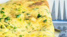 Herb and creme fraiche omelette