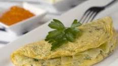 Herb Omelette, Creme Fraiche and Salmon Roe