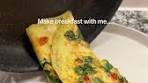 Here’s a recipe for a veggie omelette 💚 - 1/2 tbsp butter ...