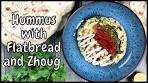 Homemade Hummus with Flatbread and Zhoug Blender
