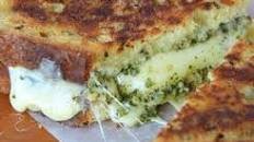 Homemade Irish Soda Bread Grilled Cheese with Pesto