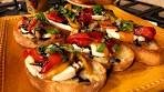 Homemade Roasted Peppers & Garlic Crustini