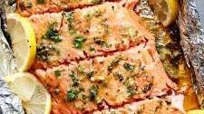 Honey Garlic Butter Salmon In Foil