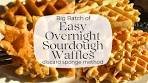 How to make Easy Overnight Sourdough Waffles with a ...