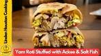 How to Make Yam Roti Stuffed with Ackee and Salt Fish