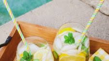 Iced Green Tea with Lemon and Cucumbers (Vegan, Gluten-Free)