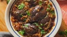 Indian Bharwa Baingan (Vegetarian Stuffed Eggplant)
