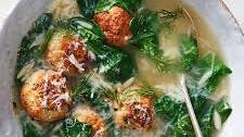 Italian Wedding Soup With Turkey Meatballs