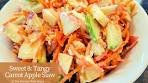 It's so delicious! Sweet, Tangy, Crunchy Carrot Apple Slaw ...