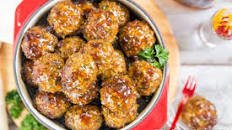 Jack Daniels Glazed Chicken Meatballs