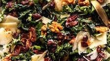 Kale Bacon Salad with Maple Candied Walnuts