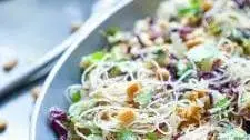 Keto Asian Noodle Salad with Peanut Sauce