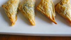 Kittencal's Greek Spinach and Feta Puff Pastry Triangles