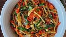 Kohlrabi Stir-Fry (Using Bulb and Kohlrabi Leaves)