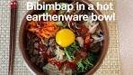 Korean Bibimbap in a Hot Earthenware Bowl [Hot Ttukbaegi ...