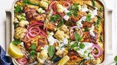 Korma chicken tray bake recipe