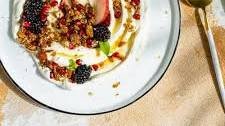 Labneh with granola and berries