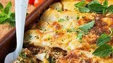 Layered Ostrich and Potato Bake