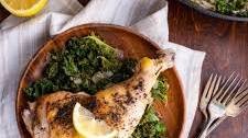 Lemon Garlic Braised Chicken with Kale