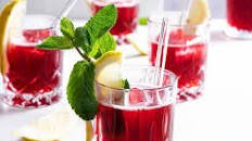 Lemon hibiscus iced tea